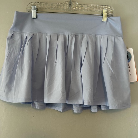 Gottex Accordion Light Blue Athletic Skort  Active Tennis Golf Skirt Size XL NWT - Picture 6 of 8